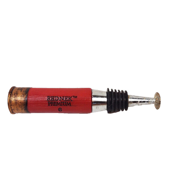 Redneck Premium 12 Gauge Shotgun Shell Bottle Stopper 4 1/2" Tall Bar Decor - Picture 1 of 6